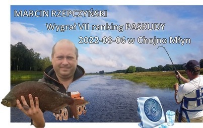 Zdjęcie do 2022-08-06 VII ranking PASKUDY wygrywa Marcin Rzepczyński przed Zbigniewem Ferfetem i J&oacute;zefem Wziętkiem.