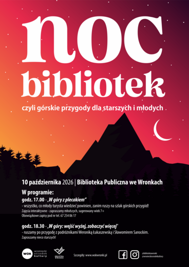 Noc Bibliotek - w g&oacute;ry z biblioteką!