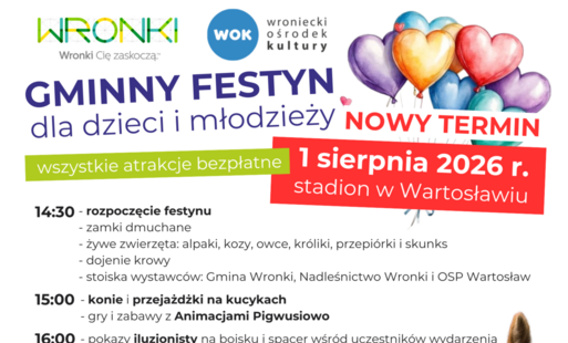 Zdjęcie do Gminny Festyn dla Dzieci i Młodzieży w Wartosławiu